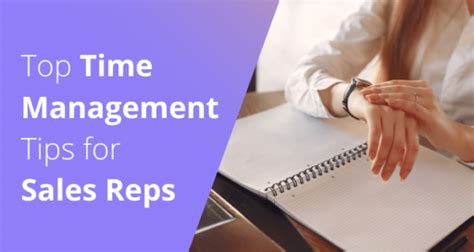time management tips for sales reps